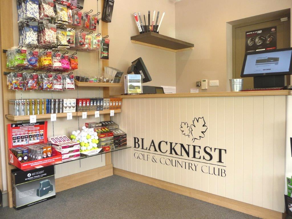 Classic shopfitting at Blacknest Golf Club by Millerbrown Golf